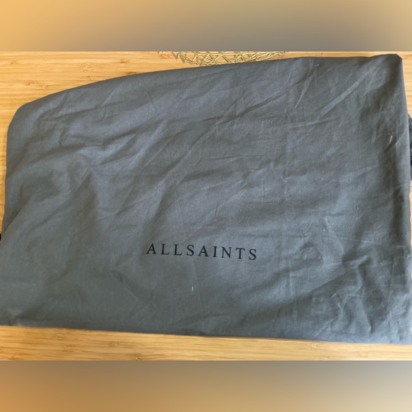 All Saints Cream Leather Convertible Backpack